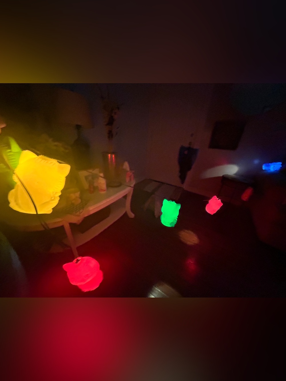 🐈😻Vintage Plastic Cat String Lights - Yellow, Pink, Green, Blue KITTY CAT LOVERS - Picture 7 of 8